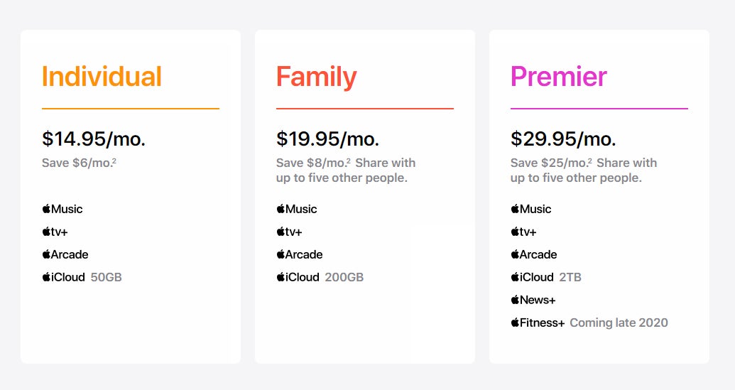 Apple One Prices