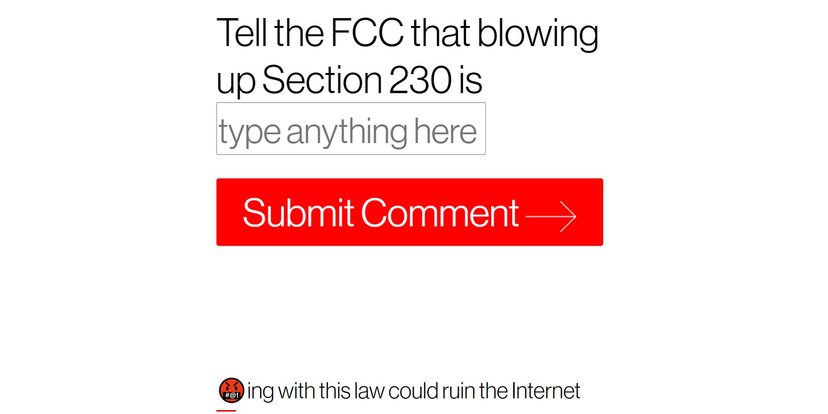 Fight for the Future FCC Section 230 Public Comments