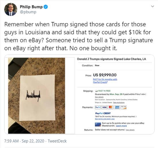 Nobody S Buying Trump S 10 000 Autographs On Ebay Rokzfast