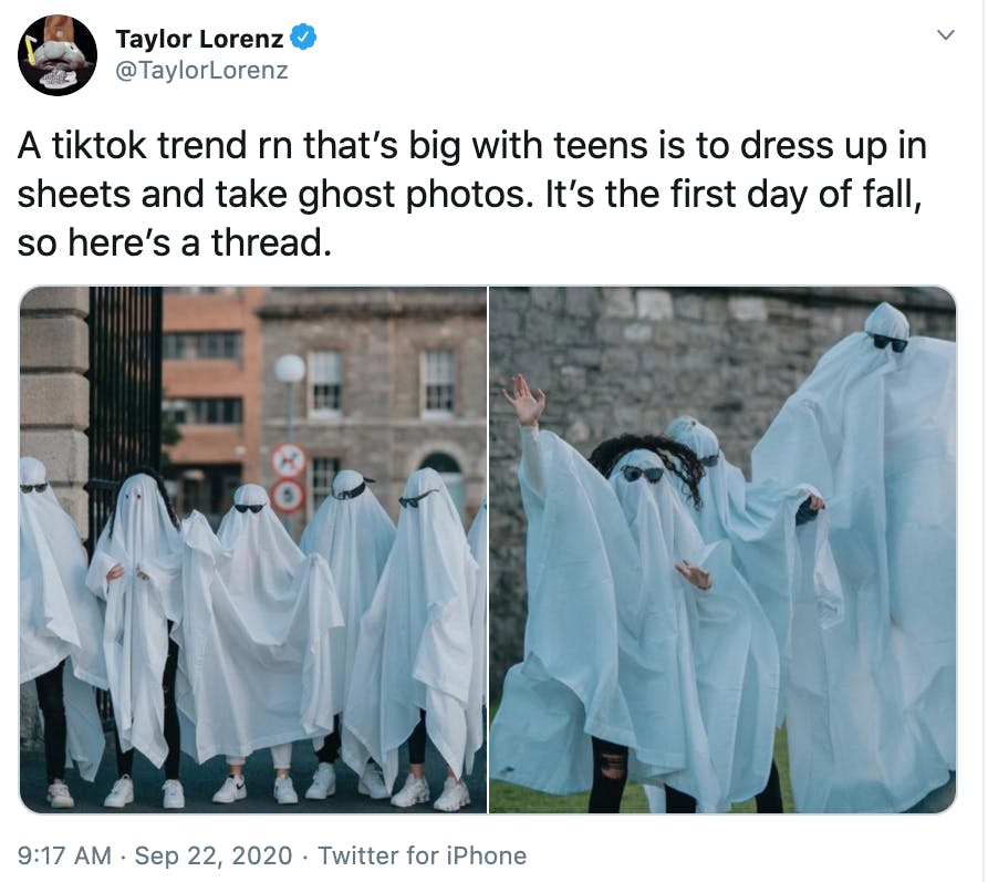 Ghost Photoshoot' TikTok Trend Draws Criticism, Comparison to KKK