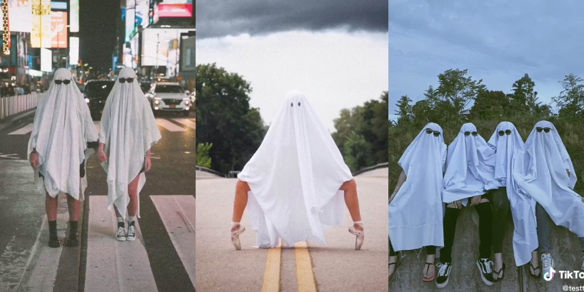 ghost with sunglasses TikTok ghosts