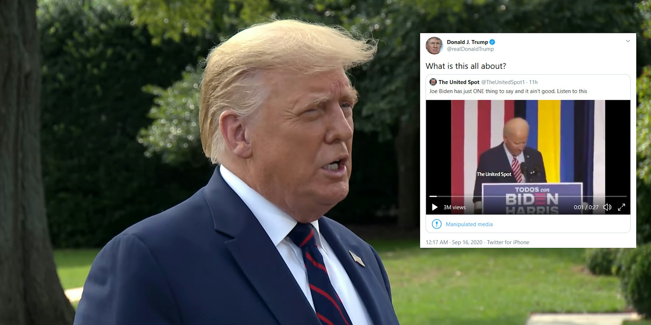 Trump Twitter Manipulated Media Biden Despacito