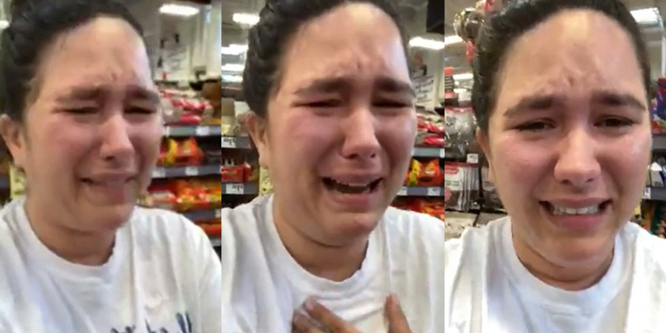 woman wearing 'shed the mask' shirt has a meltdown at HEB after being denied service for not wearing a mask