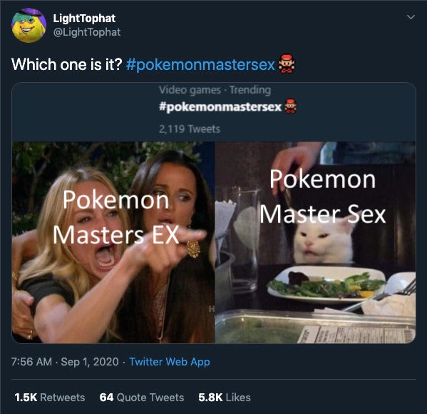 Pokemon Masters Sex Horny Hashtag Celebrates Nintendo Anniversary