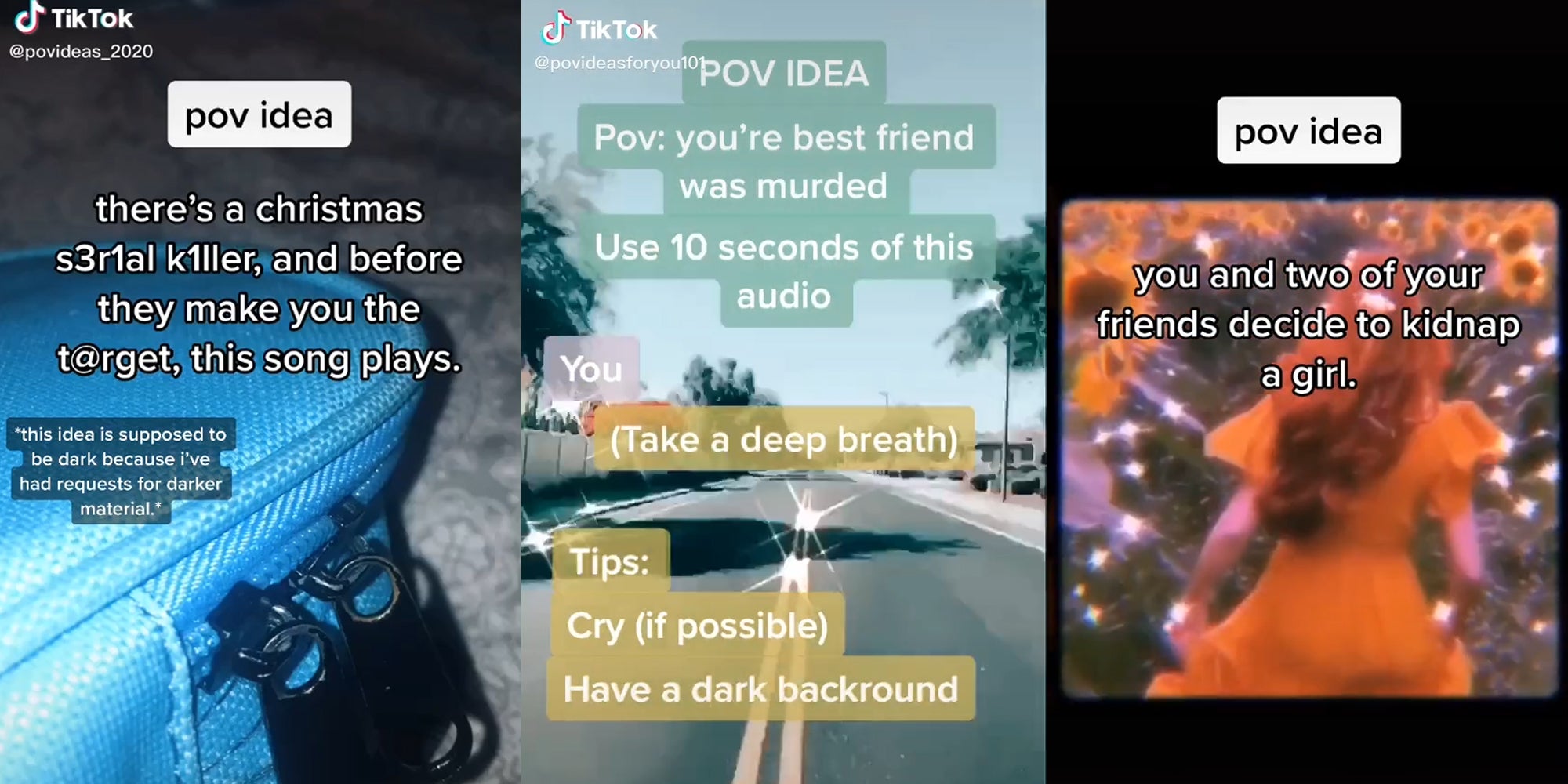 pov idea tiktok proposes scenarios to act out