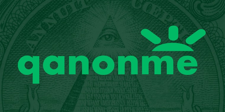 gofundme logo made to say 'qanonme'
