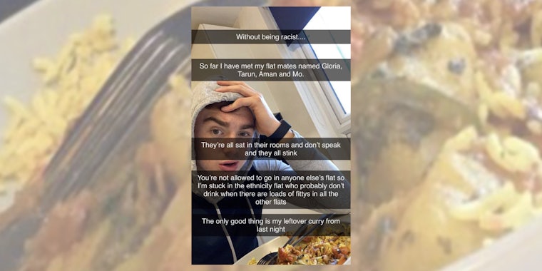 british student makes racist post about flatmates