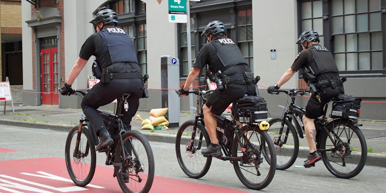 seattle police on bicycles