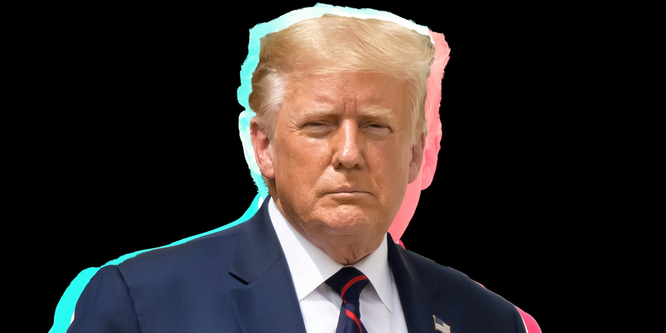trump head as tiktok logo. what you need to know about Trump's TikTok ban