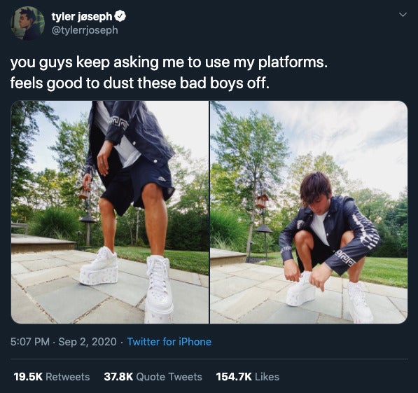 Tyler joseph platform tweet