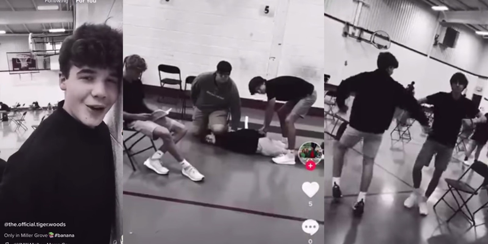 The video shows the boys mocking Floyd's last few moments