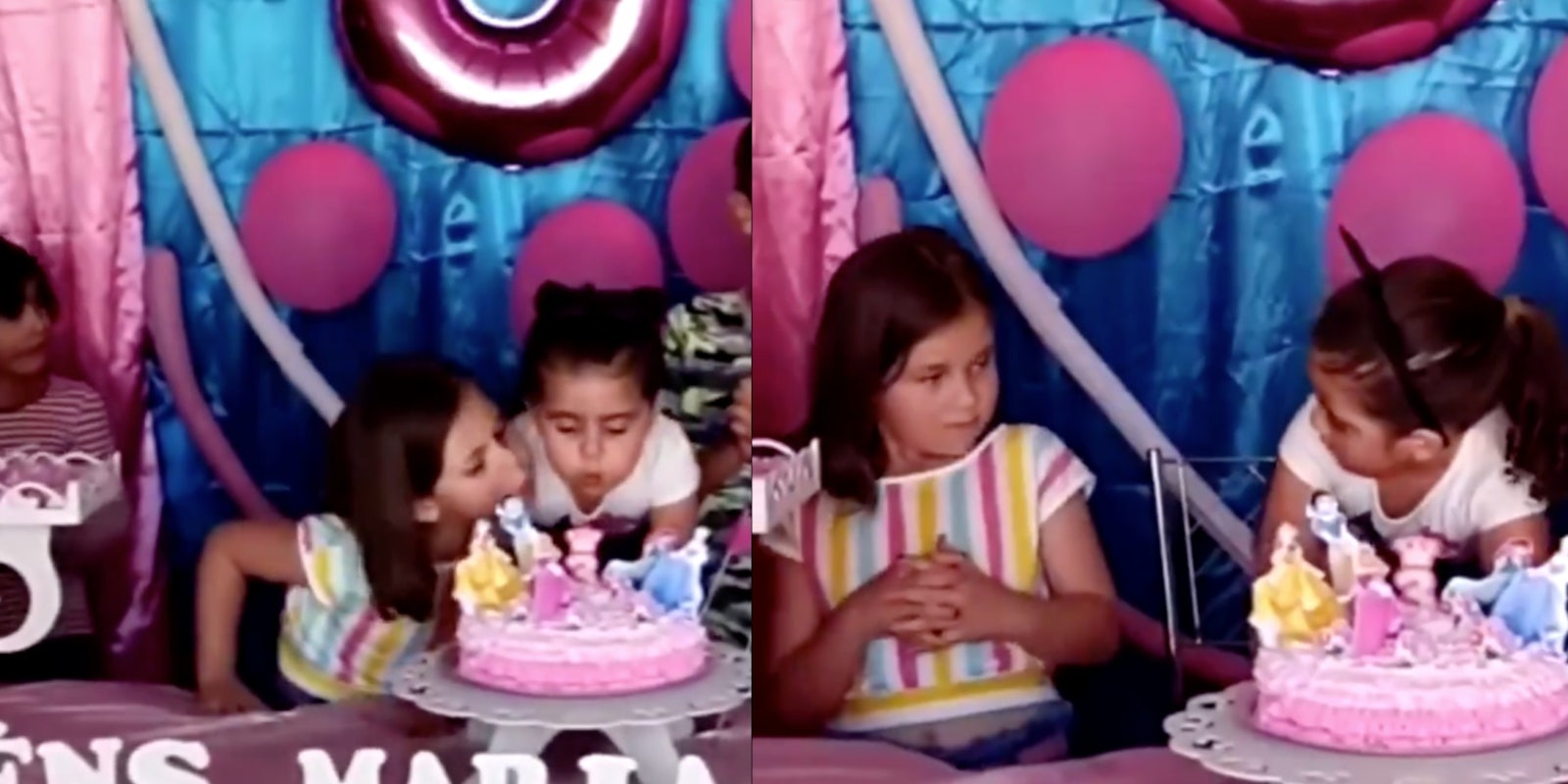 This birthday girl is not having it after a child blew her birthday candles