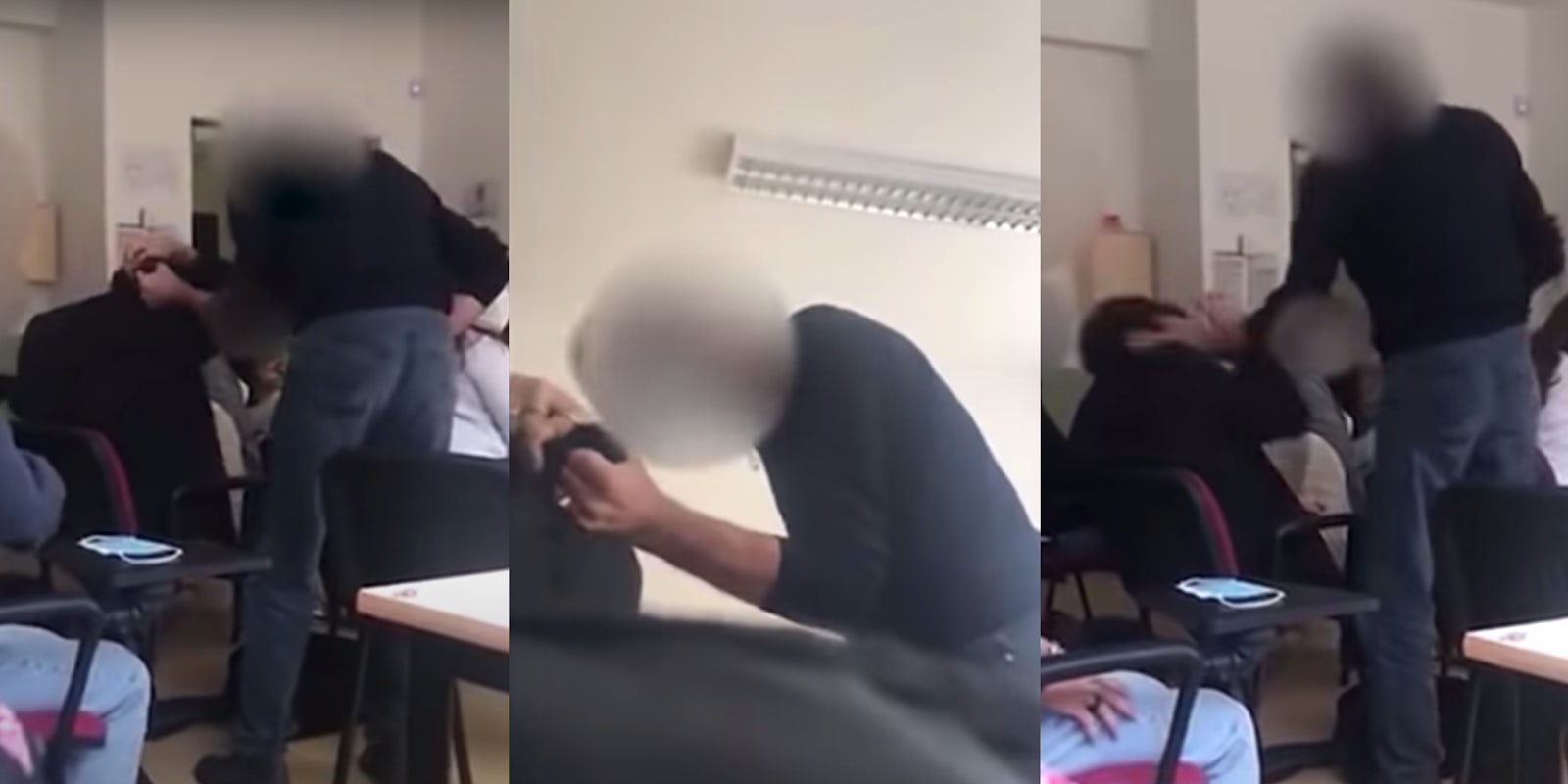 Italian teacher - slaps student