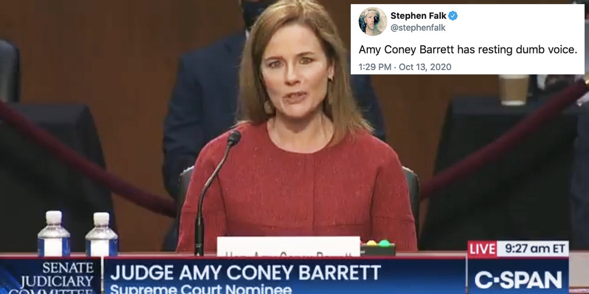 #People can’t stand the sound of Amy Coney Barrett’s voice #People can’t stand the sound of Amy Coney Barrett’s voice