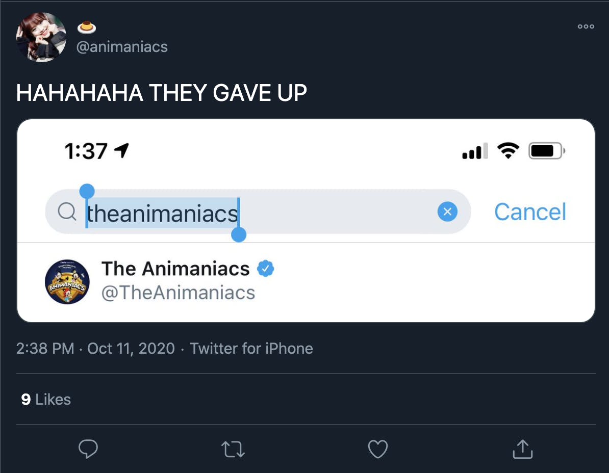 animaniacs twitter
