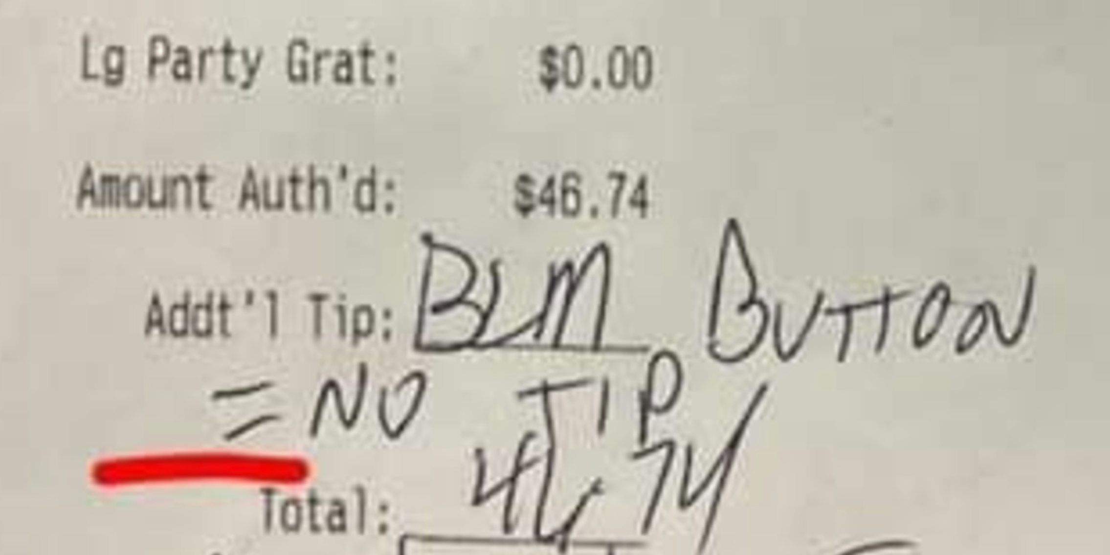 blm button no tip receipt