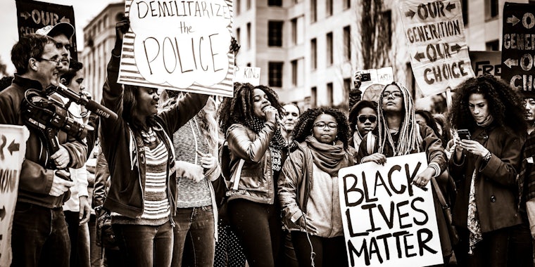 A Black Lives Matter protest