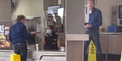 burger king worker anti-masker