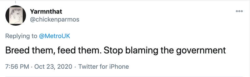 Breed them, feed them. Stop blaming the government