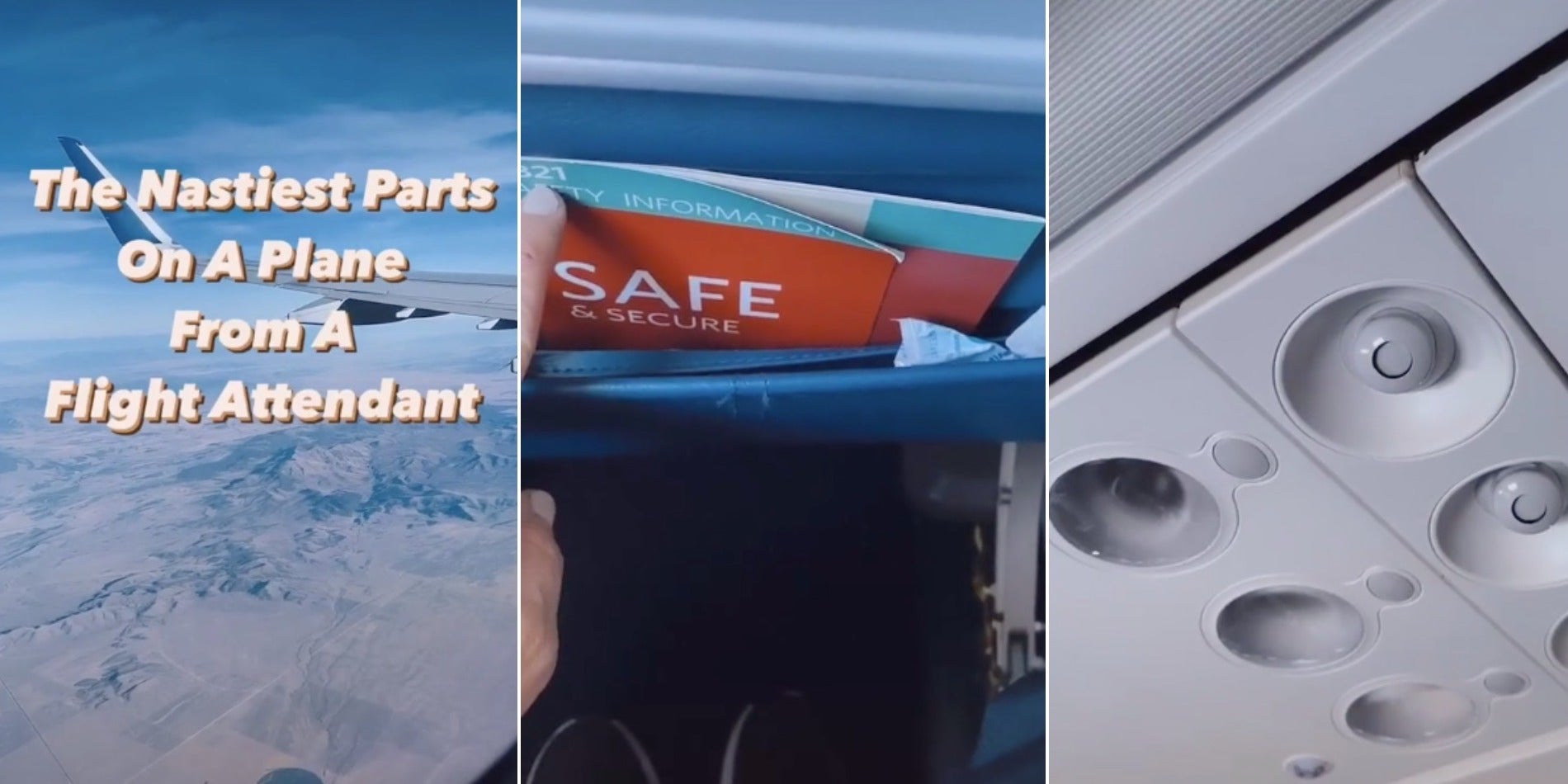 Flight Attendant's Viral TikTok Reveals Grossest Parts of Airplane