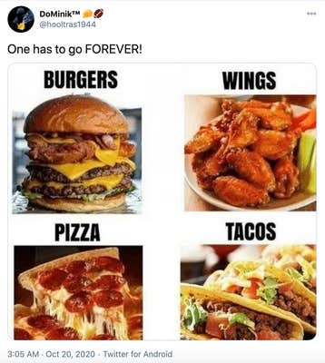 One Has To Go Meme Returns To Ranking Favorite Foods