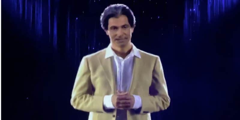 A hologram of Kim Kardashian's late father