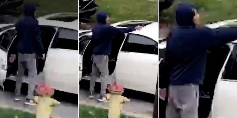 Man fires gun at teens playing basketball