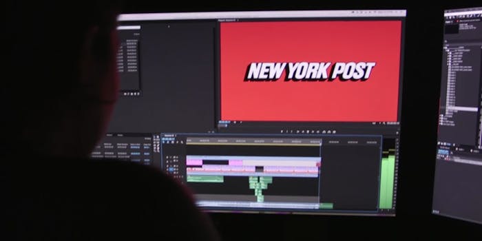 A computer screen with the New York Post logo