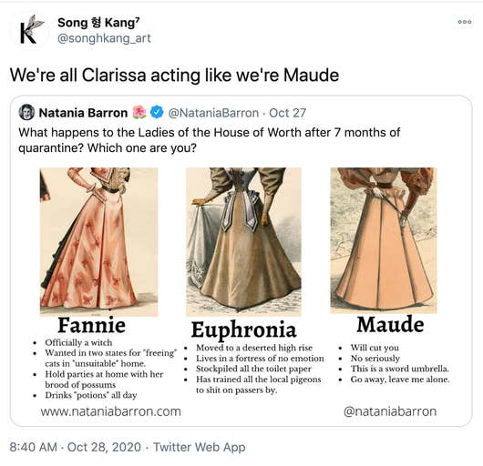 We're all Clarissa acting like we're Maude