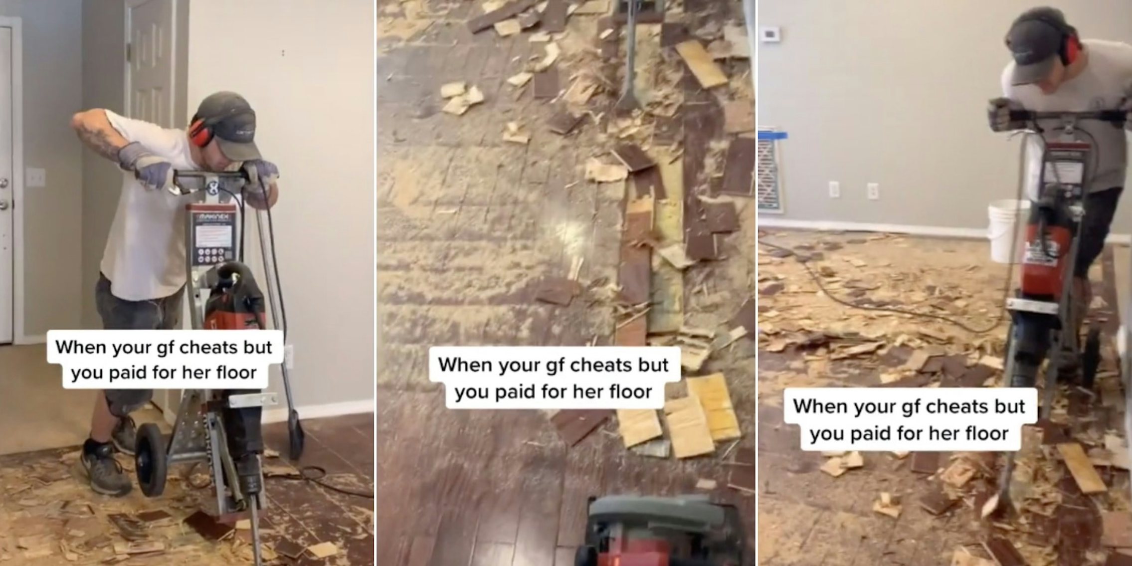 TikTok cheating ex floorboards