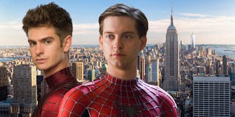 tobey maguire and andrew garfield as spiderman
