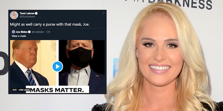 tomi lahren 'might as well carry a purse with that mask, Joe' tweet
