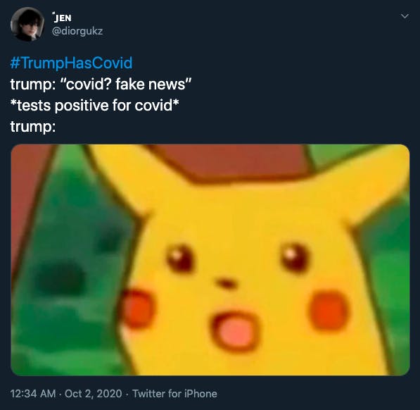 Trump coronavirus memes Pikachu