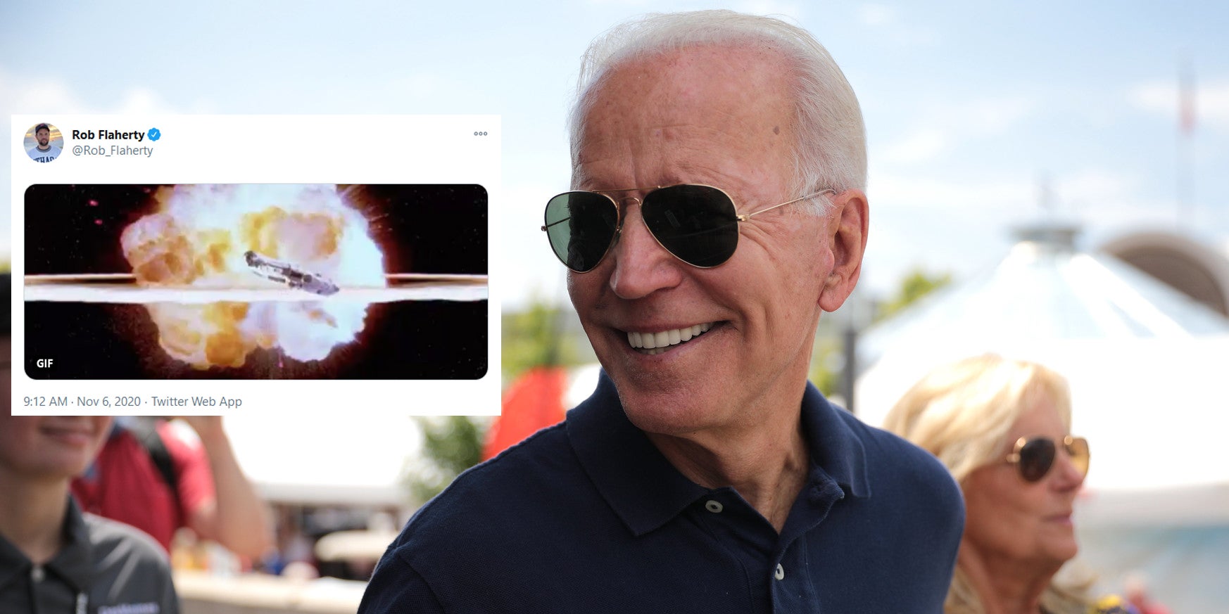 Biden Trump 2020 Election Rob Flaherty Death Star Star Wars Tweet