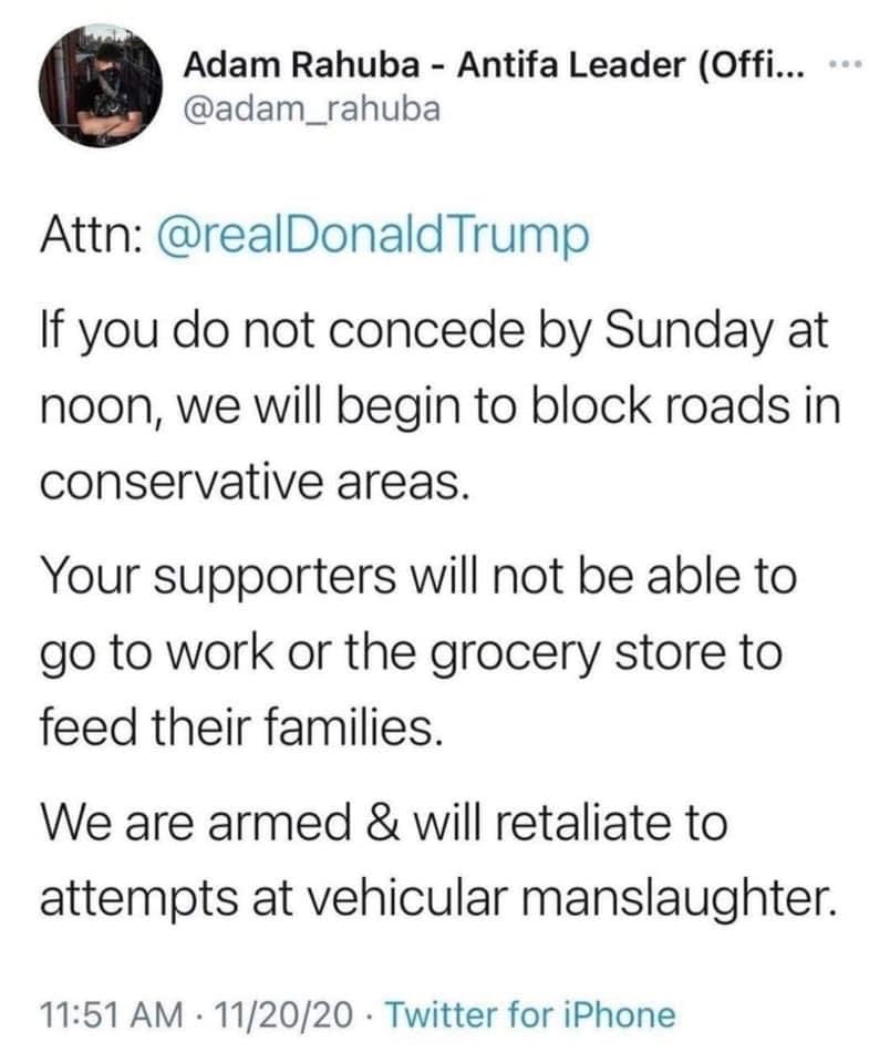A now deleted-tweet from Adam Rahuba