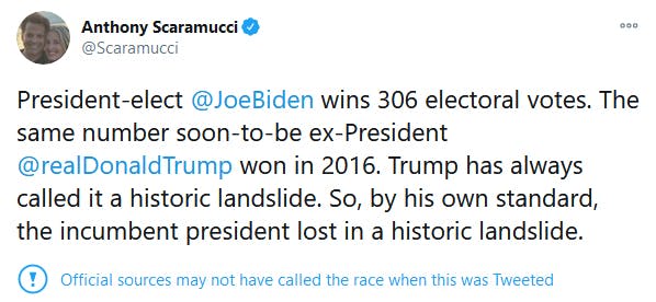 Scaramucci Joe Biden President-Elect