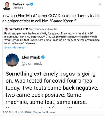 Elon Musk Blasted As Space Karen By Scientist And There Are Memes Elon Musk Blasted As Space Karen By Scientist And There Are Memes