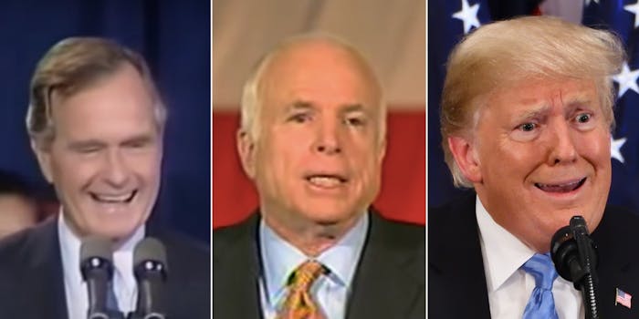Bush McCain Trump concession speeches