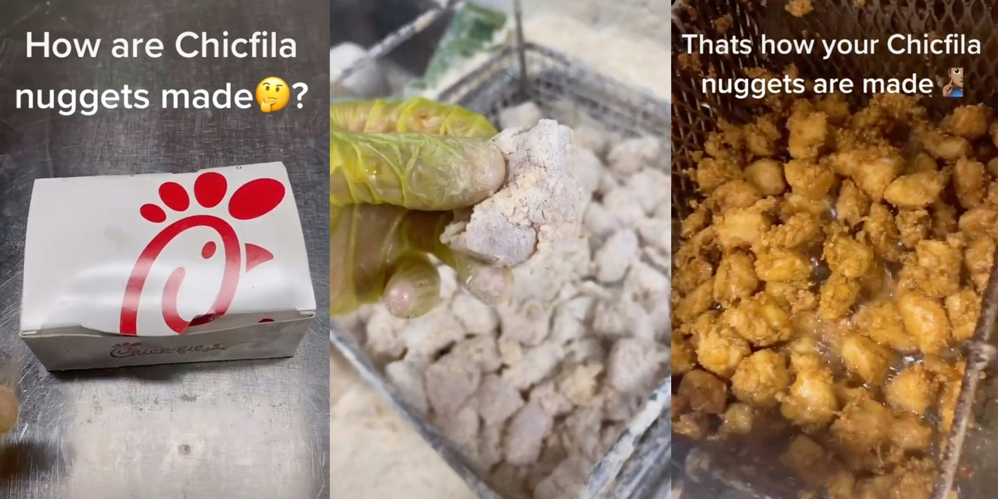 Chick-fil-A Worker Reveals How Nuggets Are Made in TikTok Video