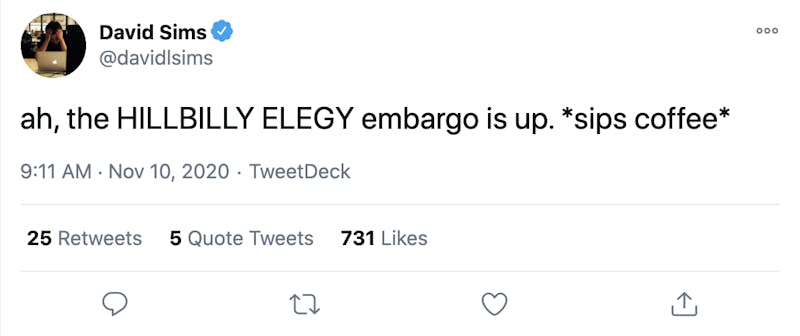 hillbilly elegy embargo up