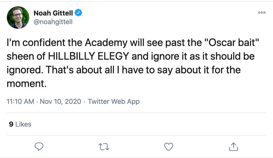 hillbilly elegy oscar bait