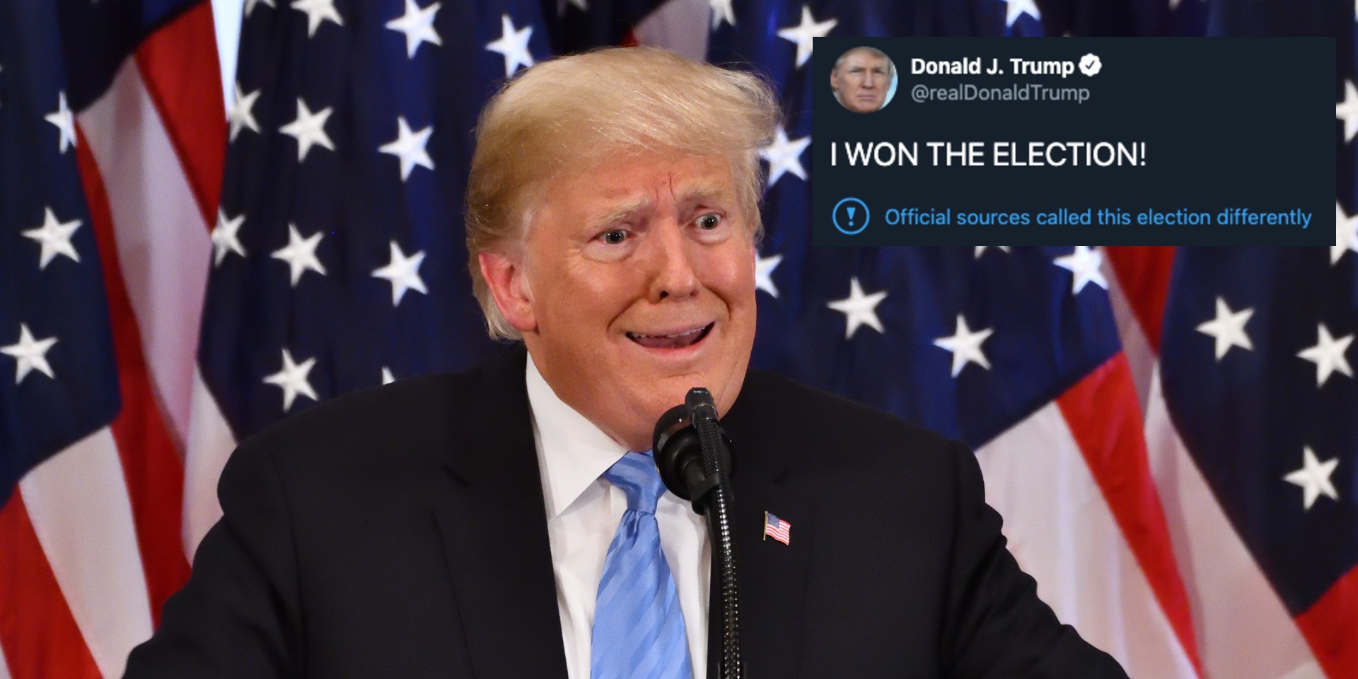 Trump's 'I WON THE ELECTION!' Tweet Gets Fact-checked And Memed