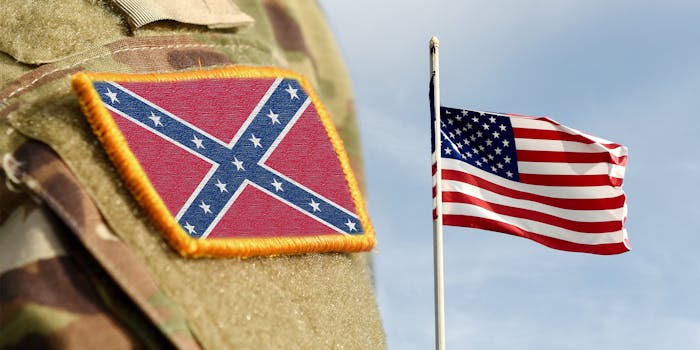us flag confederate patch