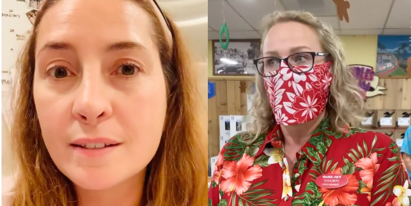 (L) Alexis Autenrieth (R) 'Shawn' Trader Joe's manager