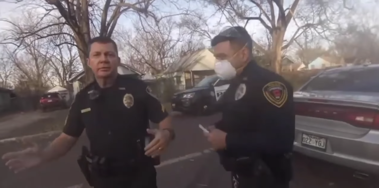 Officers seen harassing Terry Rucker before snatching his phone away
