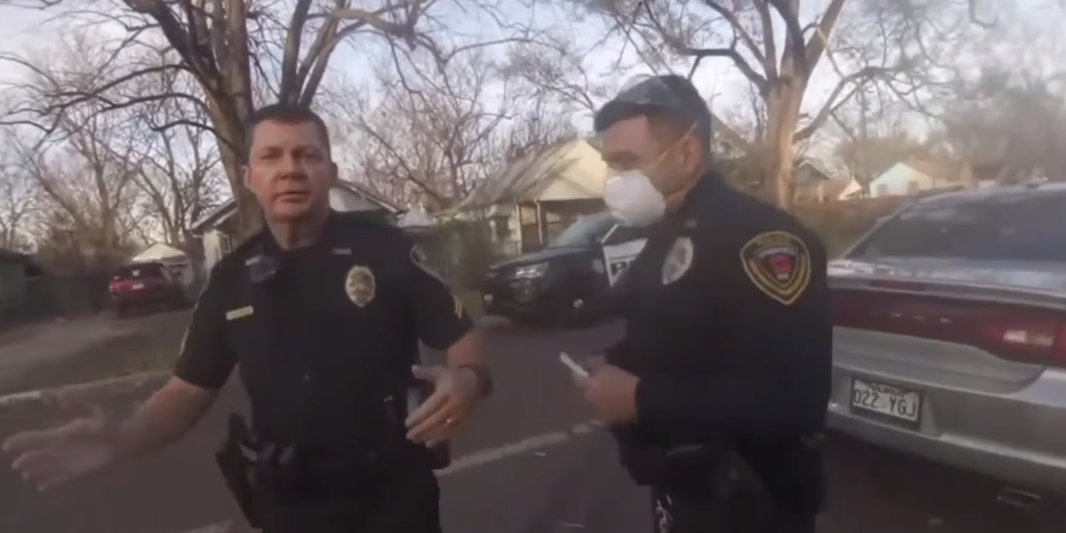 Officers seen harassing Terry Rucker before snatching his phone away