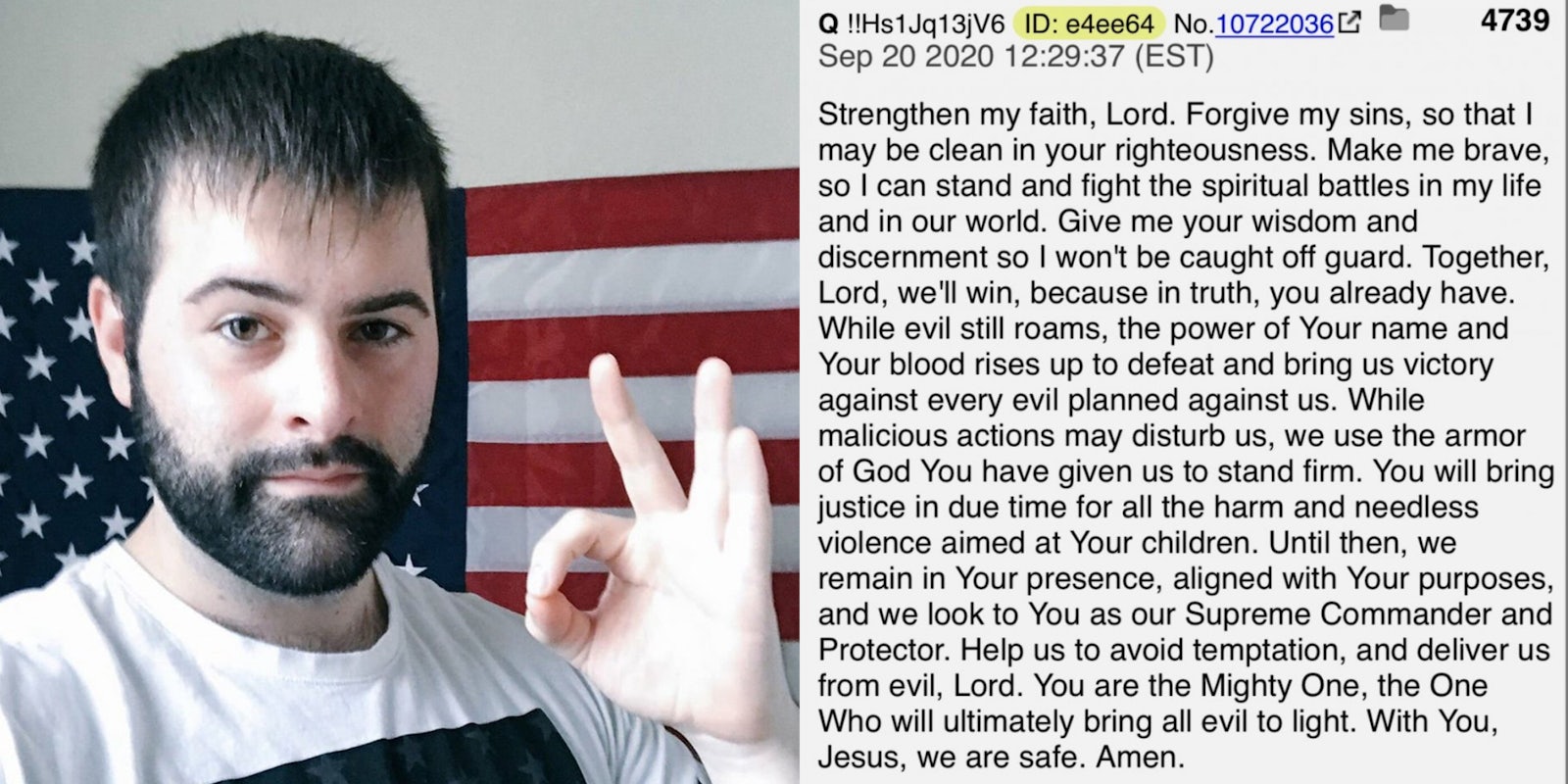 andrew torba gab ceo gives white supremacist hand sign with qanon rant