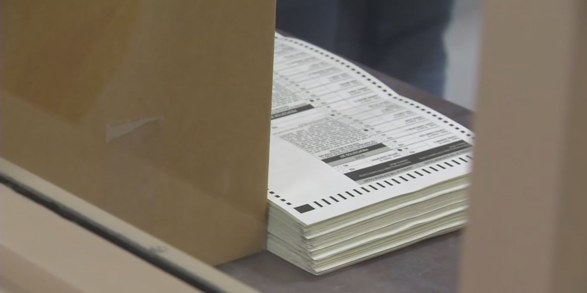 A stack of ballots