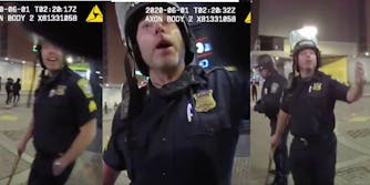 bpd cop brags about hitting protesters with car