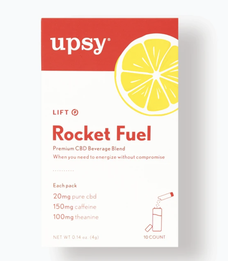 Box of Upsy Rocket Fuel CBD beverage blend